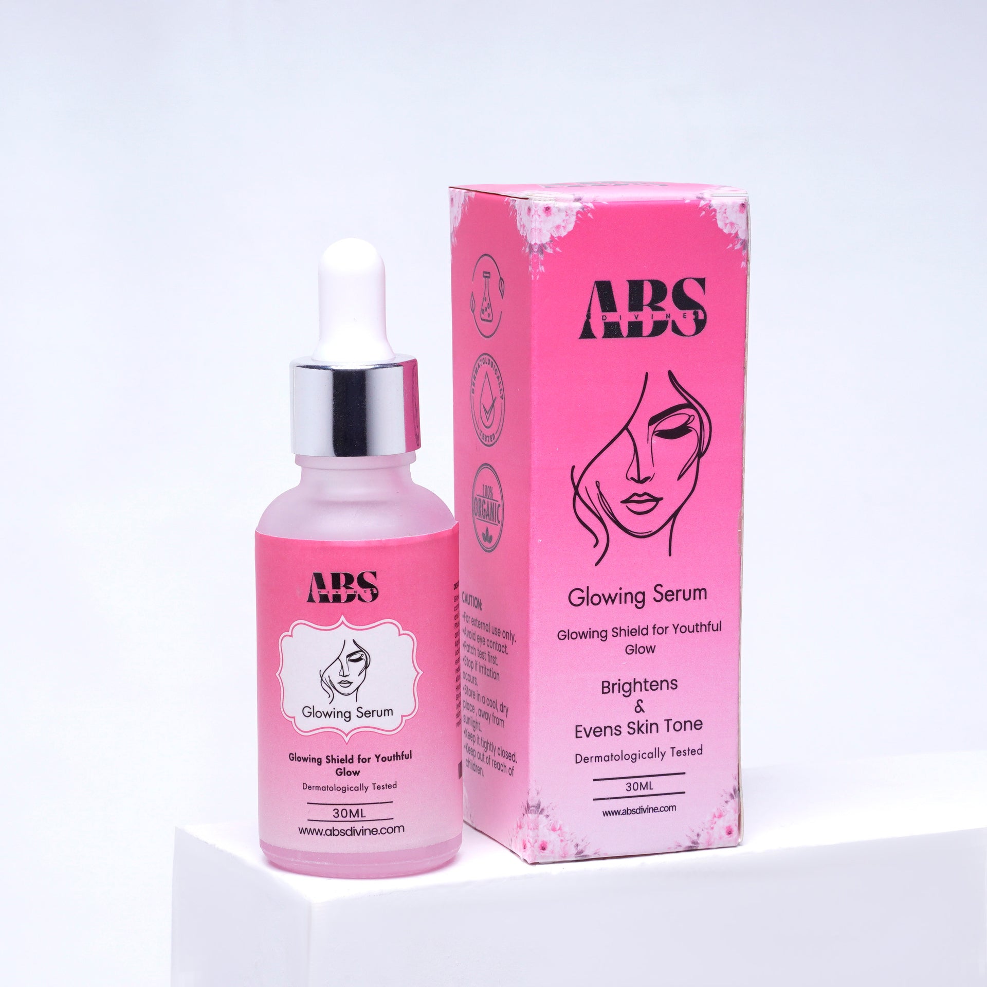 ABS Divine Glowing Serum – premium brightening and hydrating face serum for radiant, youthful, and healthy skin